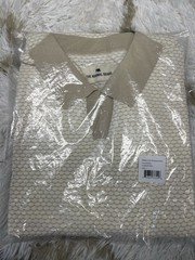 🧡*NWT*The Normal Brand Robles Knit Jacquard Polo Men’s Size L 100% Cotton Roble