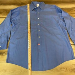 Brooks Brothers Non-Iron Button Down Shirt Traditional Fit Blue 17 1/2-35