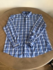 JOHNNIE-O Prep-Formance Performance Casual Shirt Laguna Blue Sz L Large