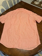 Tommy Bahama 100% Linen Shirt Mens XL Short Sleeve Coral button up Resort Beach