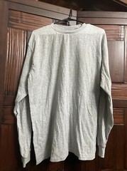 Gildan G540 Men’s Heavy Cotton Preshrunk T Shirt Long Sleeve Cash Gray Large
