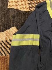 🟩🟩🟩 BLACKHAWK MINING COAL COMPANY ISSUED REFLECTIVE STRIPES MINER SHIRT LARGE