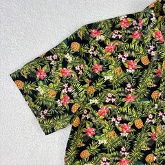 AVID Mens Floral Performance Button-Up Shirt Medium Short Sleeve Fishing Print