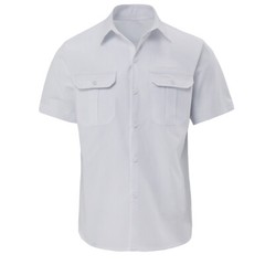 Men’s Shirt Button Down Short Sleeve Two Front Pockets Solid Color Casual Tops
