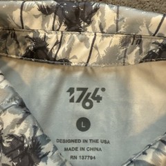 1764 Golf Performance Polo Palm Tree All Over Print AOP Sz L