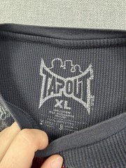 Vintage Y2K Tapout Thermal Shirt Long Sleeve Mens XL Black Goth American MMA Tee
