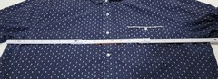 Craft + Flow Voyage Palm Trees Pattern Button Down Collared Navy Shirt Men’s XL