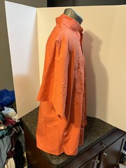 Silver Bait Men’s SS Button Down Vented Fishing Shirt Orange Poly Blend – XXLT