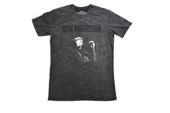 Van Morrison Legendary Music Artist Black Mineral Wash Adult Shirt New Medium