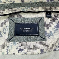 7Diamonds Painted Memory Men Large Gray 4-Way Stretch Button Up Golf Work Shirt