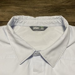 Stio Hatcher Micro Ripstop Technical Vented Snap Shirt Mens XXL Blue Outdoor EUC