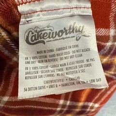 Cakeworth Hocus Pocus Calming Circle Flannel Shirt Adult 3XL Red Plaid Button Up