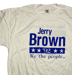 Vtg 90s 1992 JERRY BROWN Take Back America PRESIDENTIAL ELECTION T-SHIRT Men XL