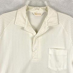 VTG Don Giovanni California Shirt Men L White Stripe Preppy Palm Springs 60s 70s
