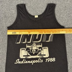Vintage Screen Stars Indianapolis 1988 Race Car Tank Top Indy Black USA S/M