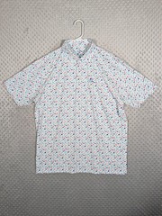 Rhoback Polo Shirt Men’s 2XL Dinosaurs AOP Golf Performance Stretch EUC