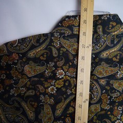 Consequence Mens Size S Shirt Button Up Long Sleeve Slim Fit Paisley Black Brown