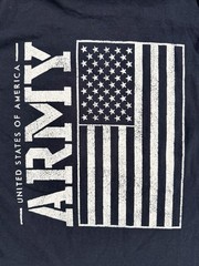 “US ARMY” Double Sided Black Long Sleeve T-Shirt – Size S / SMALL – NWT
