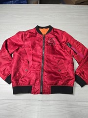 MC Hammer Can’t Touch This Bomber Jacket Red XL Used Wear Full Zipper 1999 Y2K
