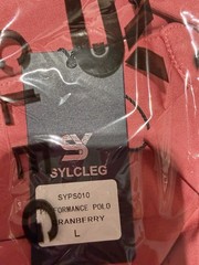 SLYCLEG MEN’S PERFORMANCE POLO-Cranberry L