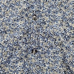 Michael Brandon Slim Fit Button Down Shirt Mens Medium Cotton Blue Floral Hawaii