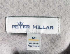 Peter Millar Perth 1/4 Zip Pullover Grey Mens M Performance Golf Ubiquity Logo