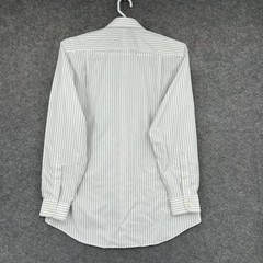 Jos A Bank Dress Shirt Mens 16 34/35 White Stripe Classic Fit Cotton Long Sleeve