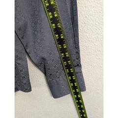 Bugatchi Uomo Geometric Jacquard Button Down Long Sleeve Shirt Men’s Large Black