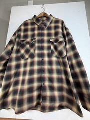 Dixxon Flannel Co Moreno Brown Black Plaid D-Tech Shirt Mens 5X Big & Tall