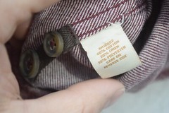 Territory Ahead Flannel Button Up Red Linen Blend Long Sleeve Mens Size Large