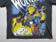 Wolverine X Men Marvel Modern Boot AOP All Over Print Sz L Vintage Style Tee