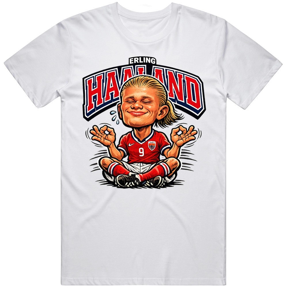 Erling Haaland Norway vintage retro caricature tee T Shirt