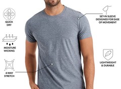 Men’s Essentials Training Tee, Recycled Lightweight Polyester Fabric, Moistur…