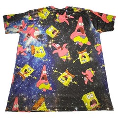 SpongeBob SquarePants Patrick Star Galaxy Space All Over Print T-Shirt Mens XL