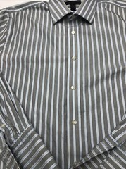 Express Design Studio Mens Button Up Shirt Striped Multicolor Size Large ￼
