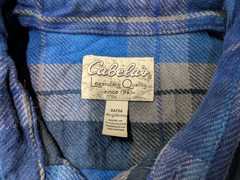 Cabela’s Outdoor Wear Plaid Heavy Flannel Work Lumberjack Button Shirt Men’s M