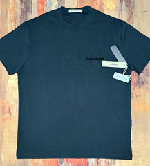 ESSENTIALS Fear of God Men’s Black Logo Crew Neck Short Sleeve T-Shirt Size L