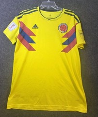 Adidas Colombia National Team Yellow Jersey XL Climacool Short Sleeve Yellow