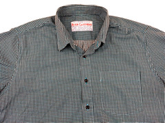 Mens Button Down Shirt Blue Checkered Peter’s Clothiers Bangkok Private Label