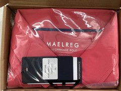 M Maelreg Short Sleeve Performance Polo Cranberry Size XL