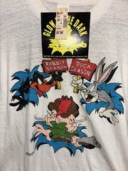 Vintage 1993 Looney Tunes Glow In The Dark T Shirt Bugs Bunny Daffy Deadstock