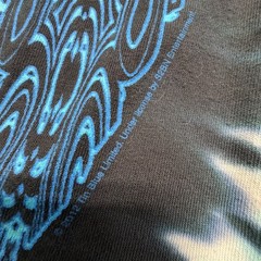 Pink Floyd Tie Dye Long Sleeve Shirt XL 2012 Dark Side of the Moon Liquid Blue