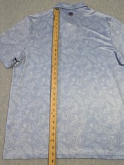 Flag & Anthem MadeFlex Golf Performance Polo Shirt Mens L – Light Blue Palm Leaf