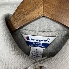 Champion Authentic Athletic Basic Heather Gray Polo Shirt Mens Medium Cotton