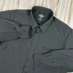 Dickies Performance System Mens Vented Shirt Long Sleeve Size XL Brown