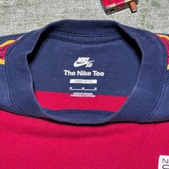 Nike SB Striped Loose Fit T-Shirt Red Navy Yellow