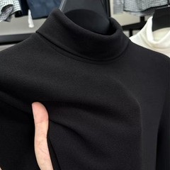 Men Stretchable Solid Pullover with Half High Neck for Active Lifestyle