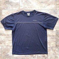 Y2K Reebok Hydromove Athletic Mesh Style T Shirt Sz XL Navy Blue Workout