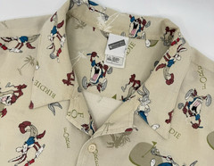 Vintage Warner Bros Studio Store Taz Bugs Bunny Golf Camp Shirt Mens XXXL