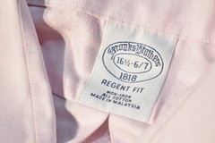 Brooks Brothers Regent Pink Herringbone Button Down L/S Non Iron Shirt 16.5 6/7